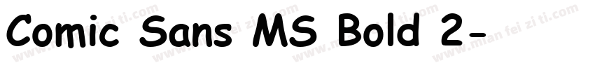 Comic Sans MS Bold 2字体转换